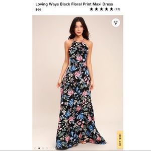 Lulus floral maxi dress